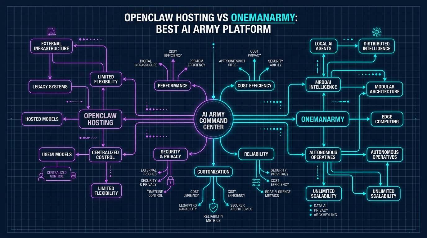 OpenClaw Hosting vs OneManArmy: Best AI Army Platform